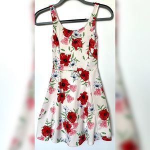Sleeveless Floral Skater Dress